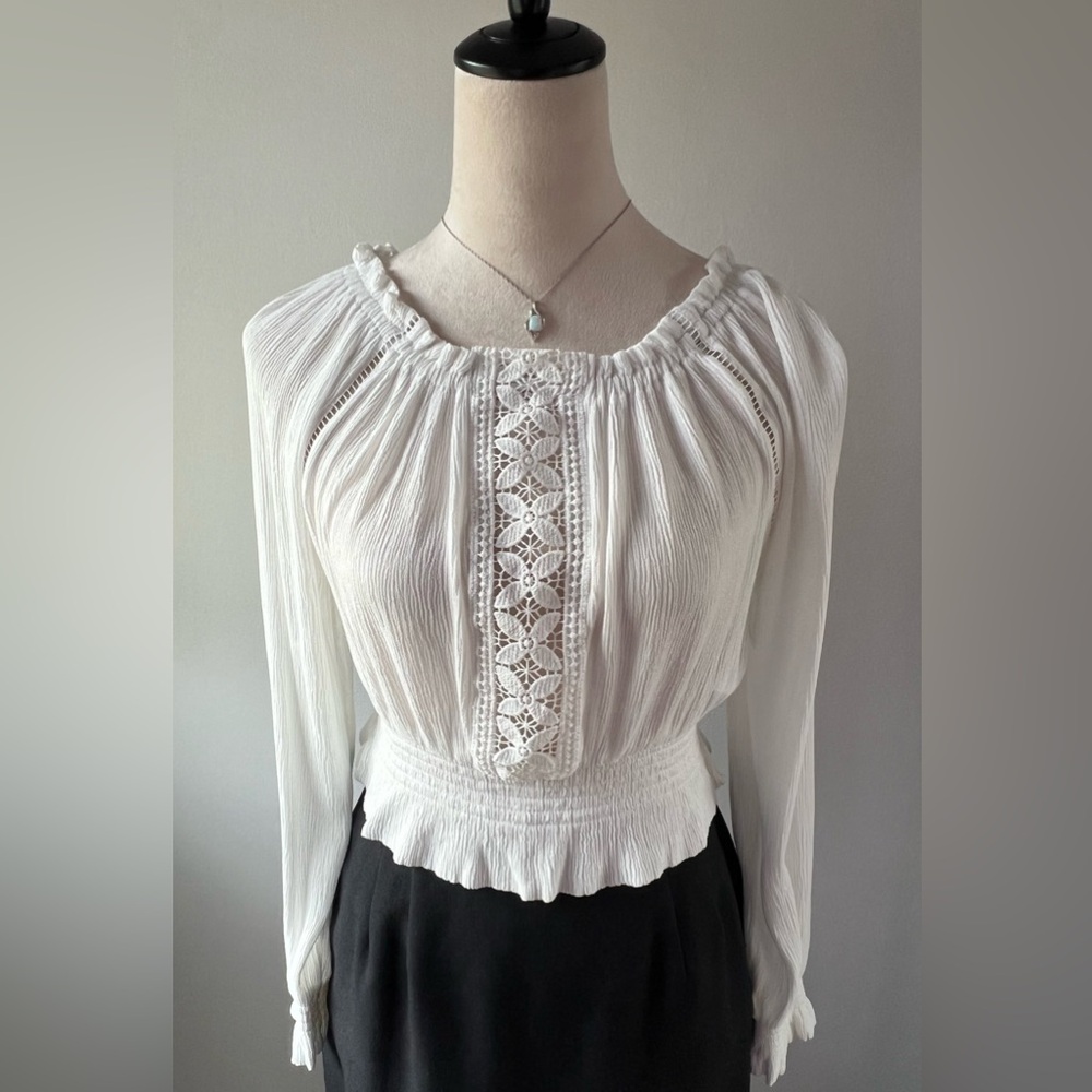 H&M White Boho Top - Picture 2 of 8